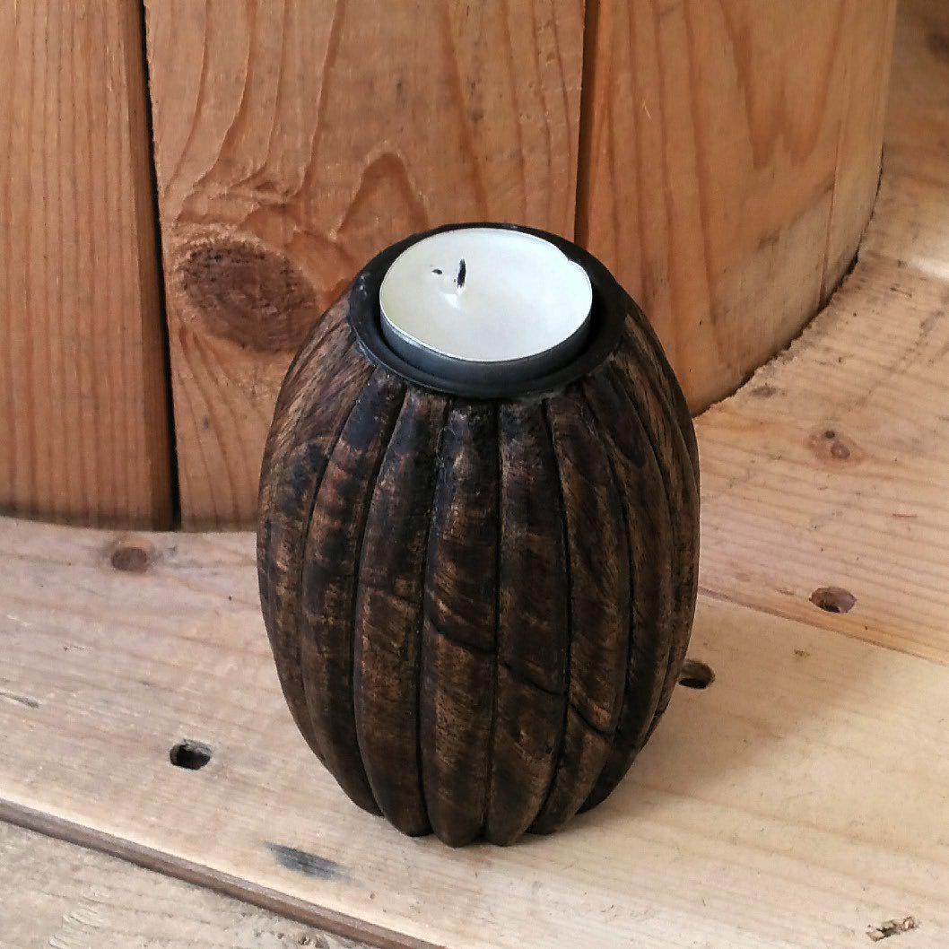 Oval Flute Tealight Holder-Decor-in2ition mercantile