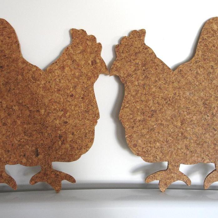 Smooching Hens Cork Trivet Set-Wares-in2ition mercantile