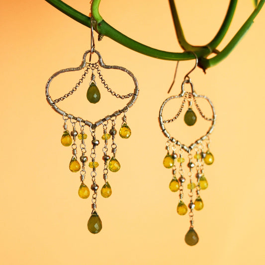 Peridot Chandelier Earrings-Jewelry-in2ition mercantile