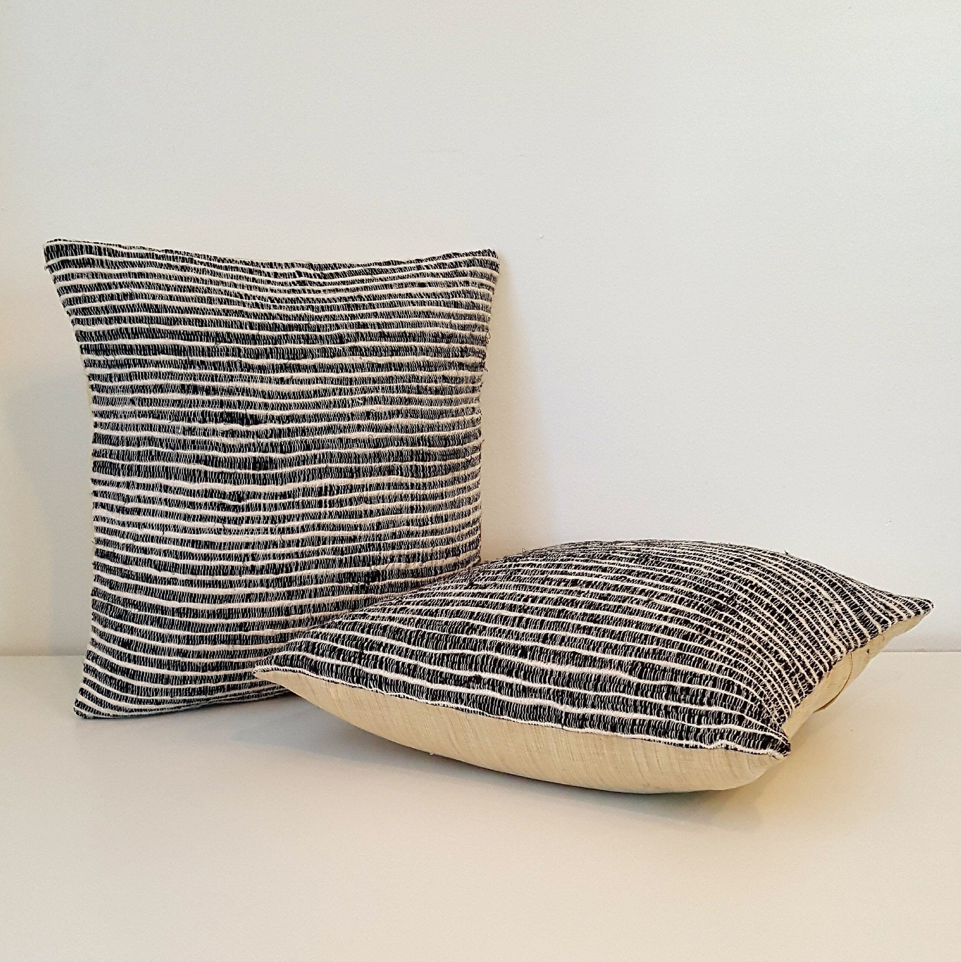 Silk Stripe Pillow-Linens-in2ition mercantile