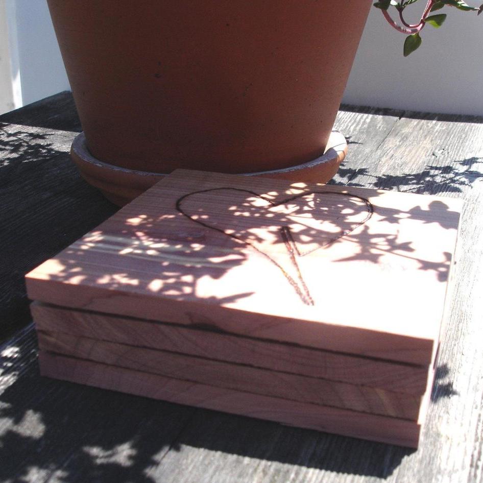 Cedar Coaster Set