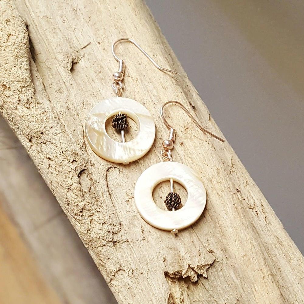Copper & Shell Earrings