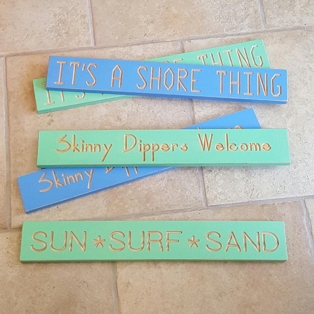 Seashore Wood Signs