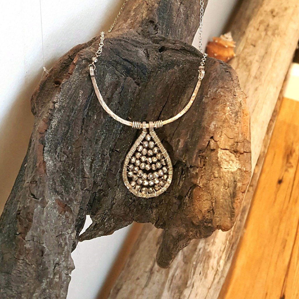 Pyrite Silver Necklace