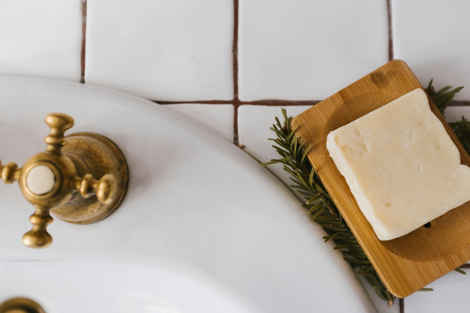 soap on wooden soap dish