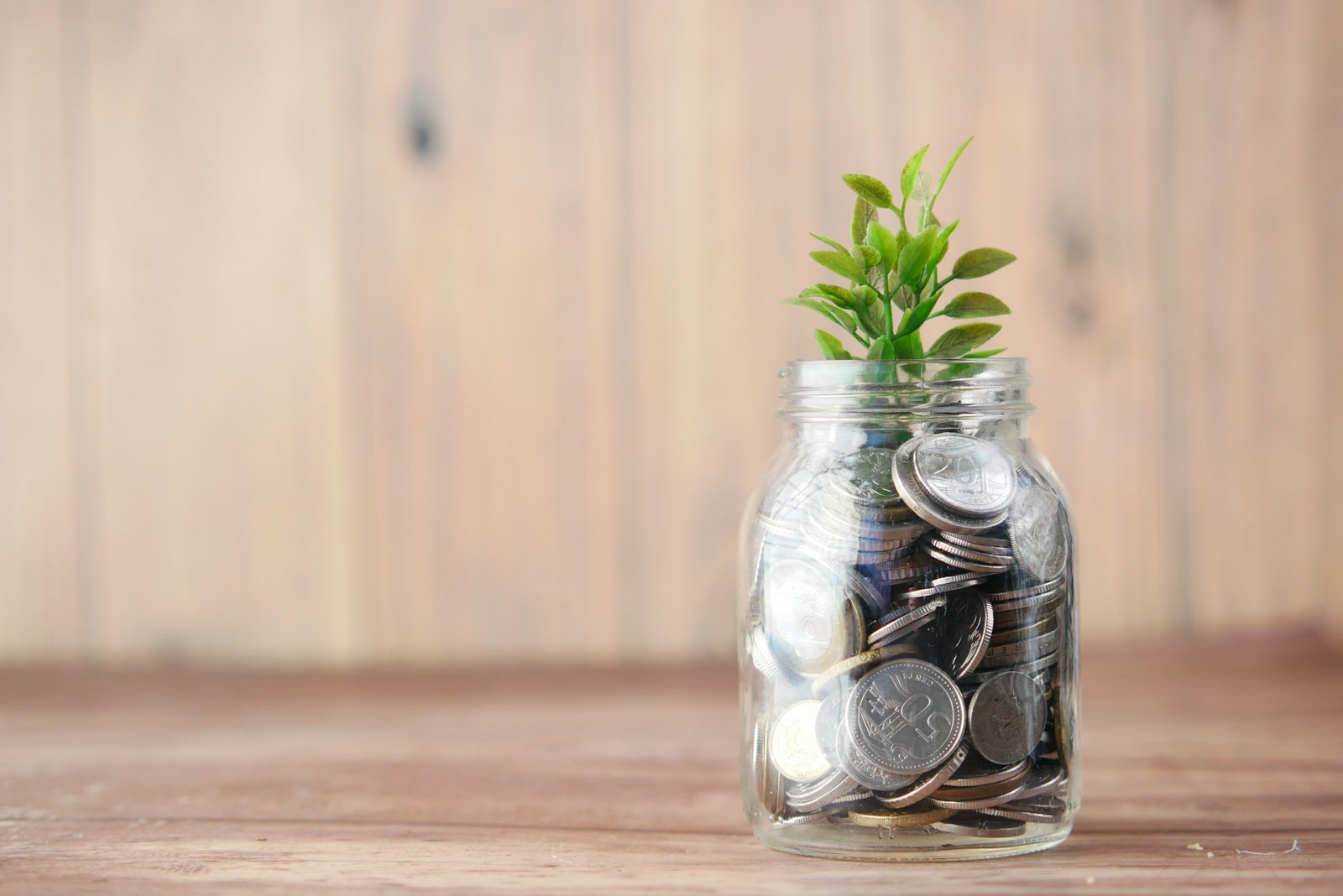 coins in jar