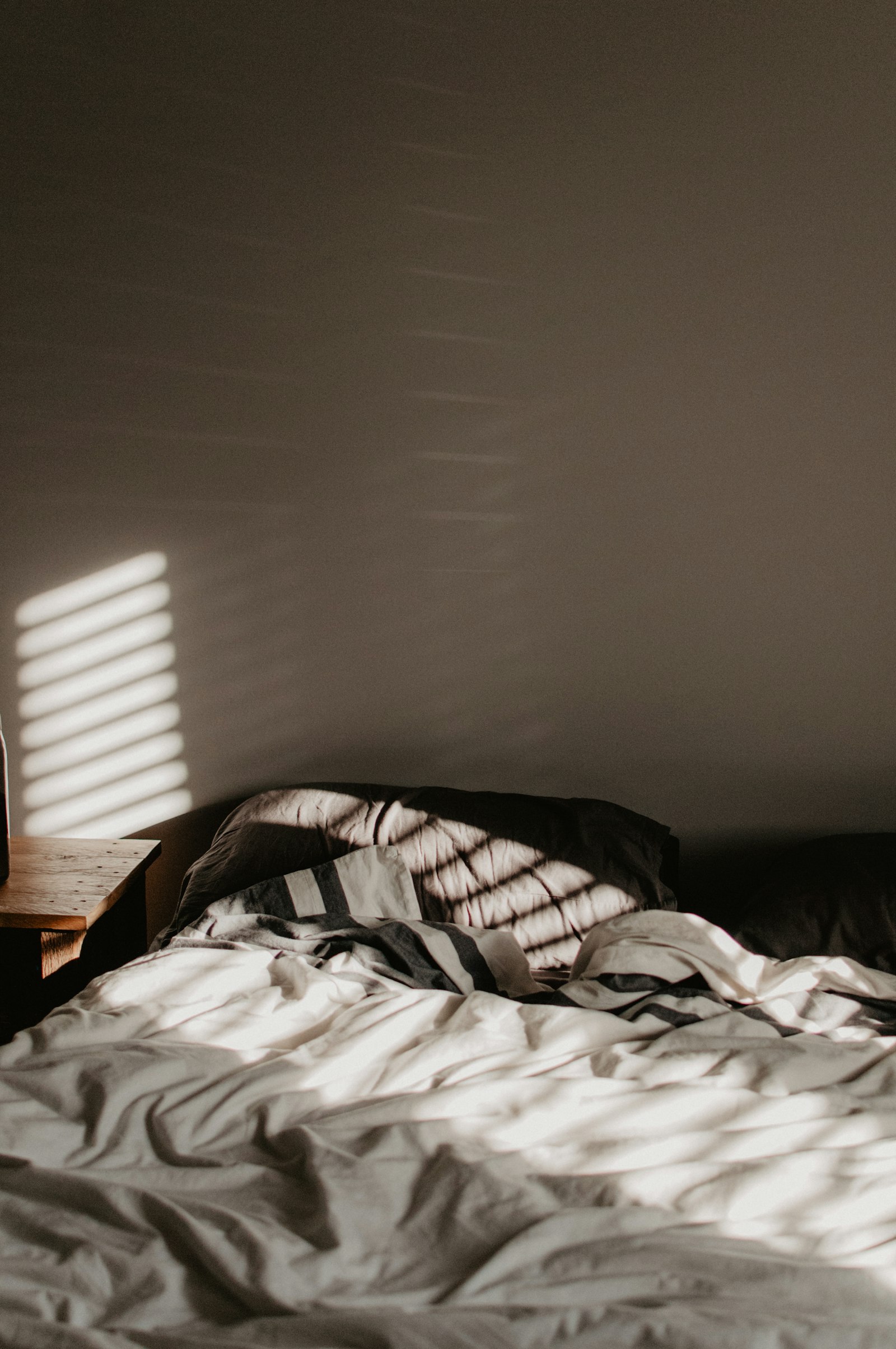 unmade bed