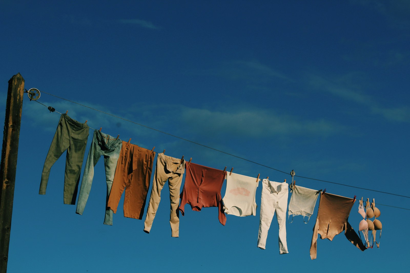 laundry on clothesline